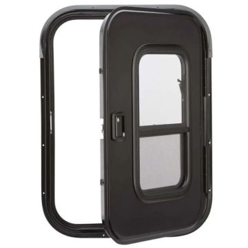 Lippert Black Challenger 805 Teardrop Trailer RH Entry Door with Window 2021134619 View 1