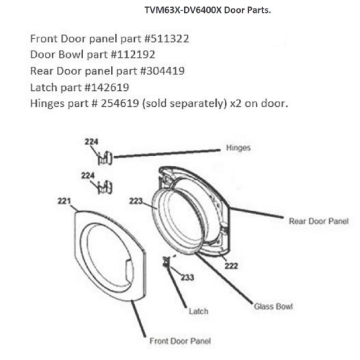 TVM63X-DV6400X Door Hinge