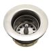 Strainer helps prevent clogs and backups